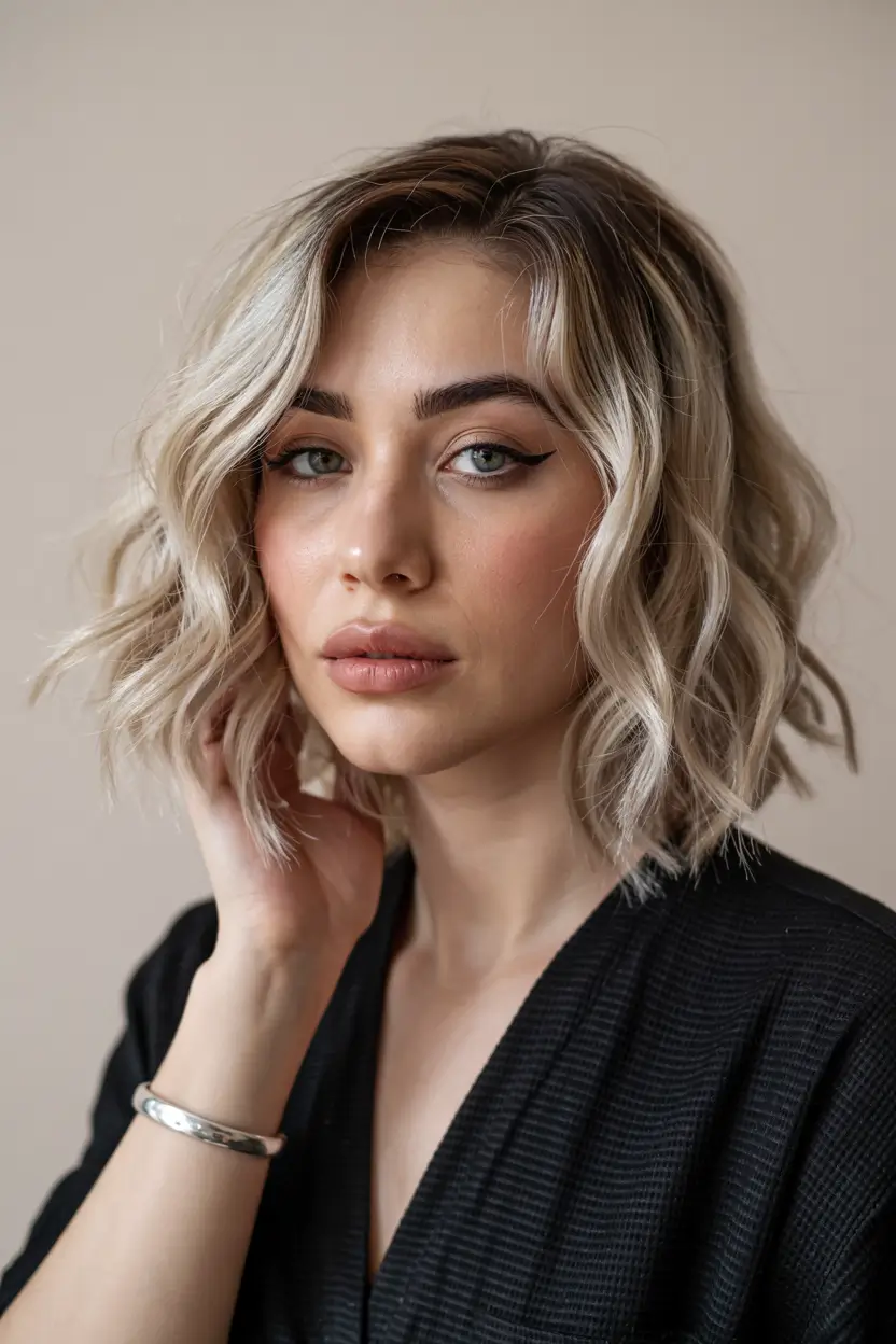 haircuts-and-colors-for-women-over-50 Platinum Cream Bob