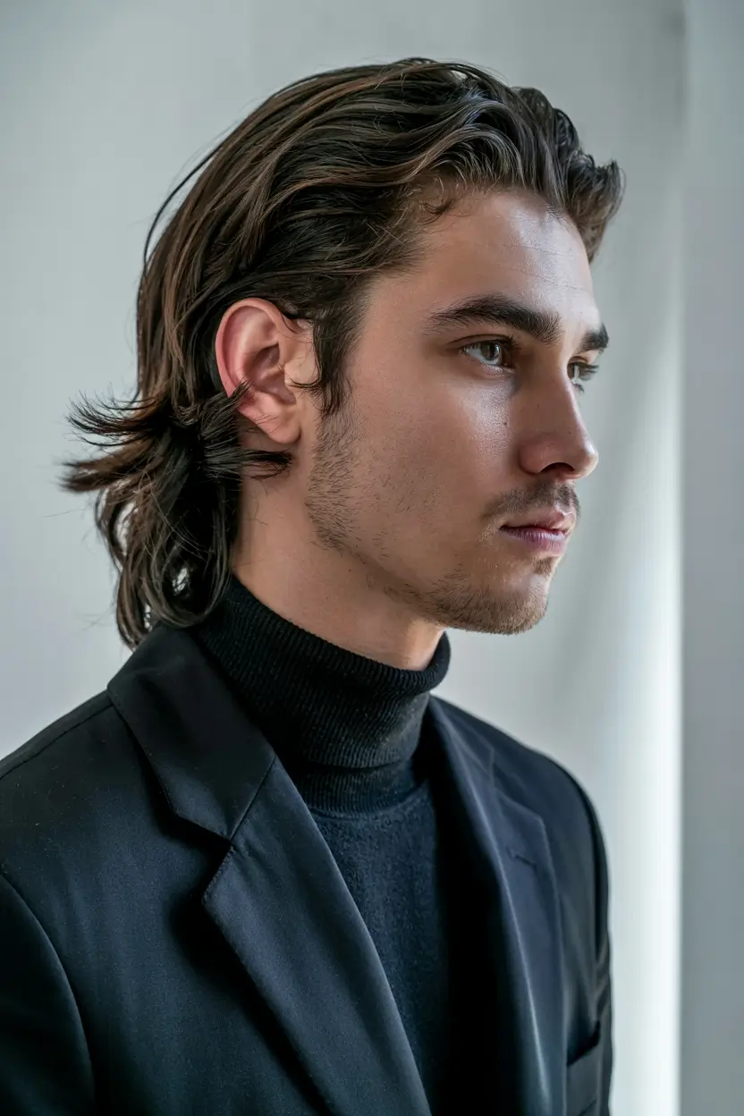 winter haircuts for men 2025 - 2026 Modern Slick-Back Elegance