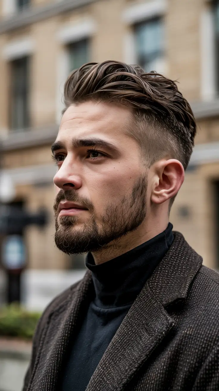 winter haircuts for men 2025 - 2026 Old Money Side Sweep