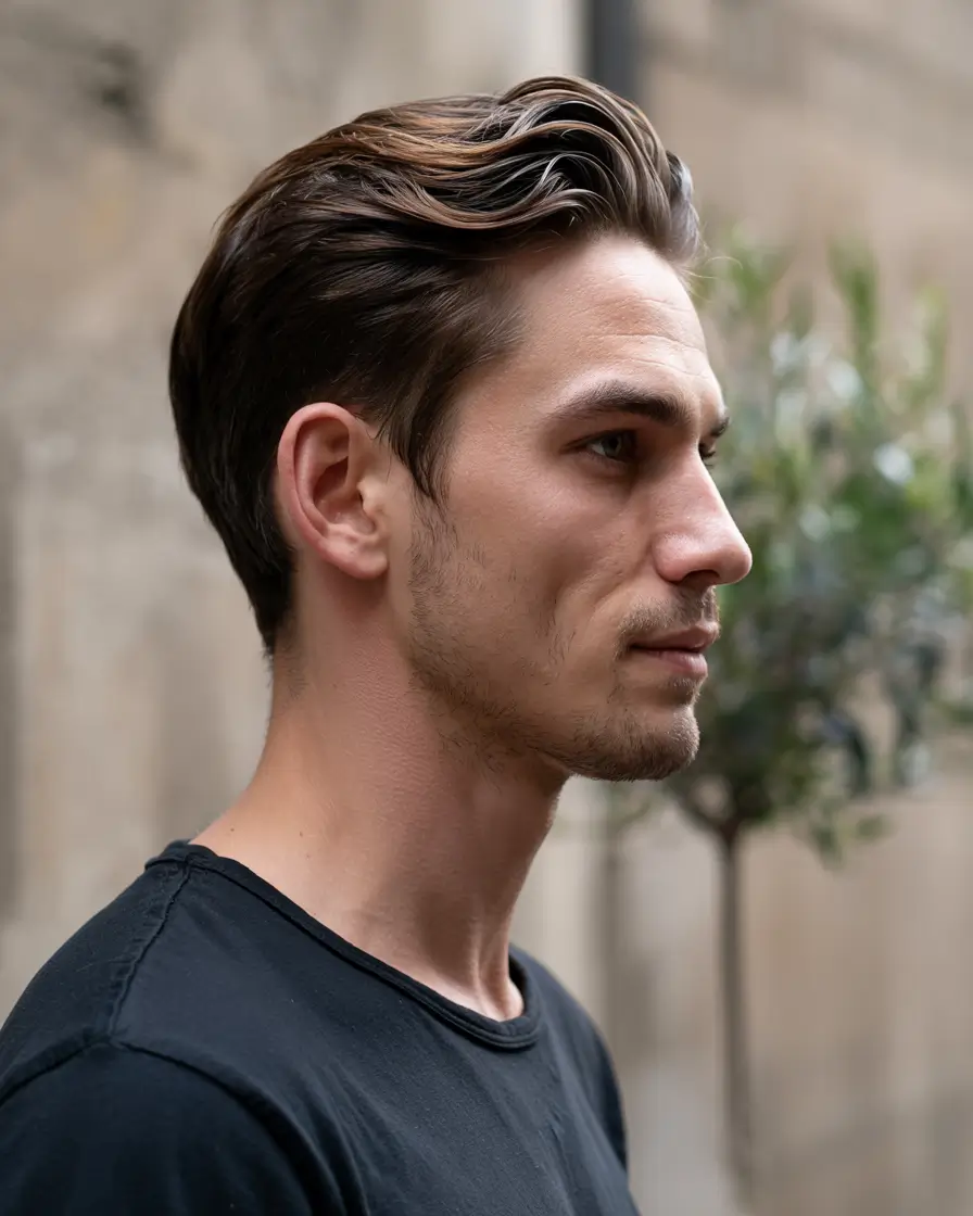 winter haircuts for men 2025 - 2026 Classic Wavy Sweep