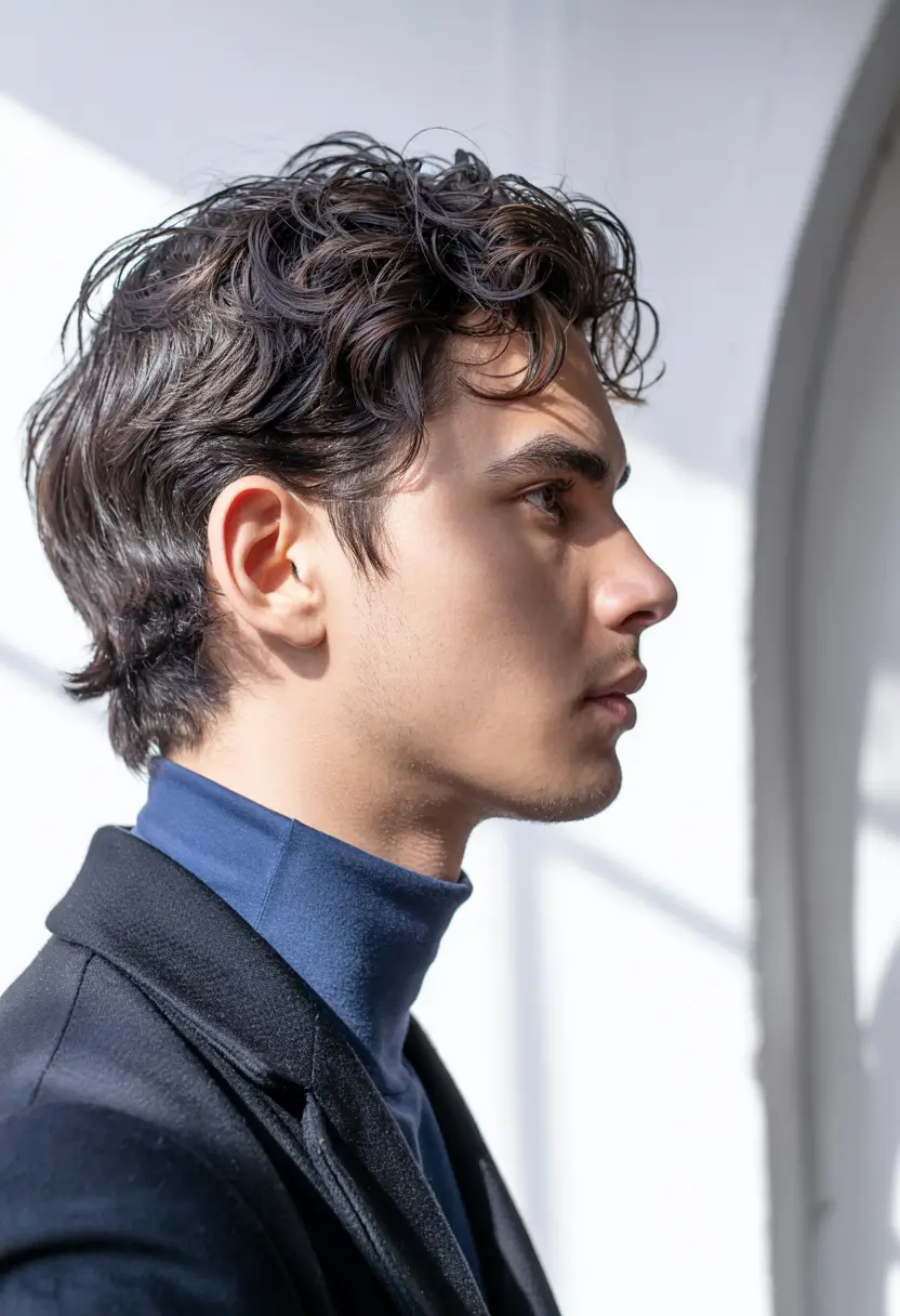winter haircuts for men 2025 - 2026 Curly Precision Flow
