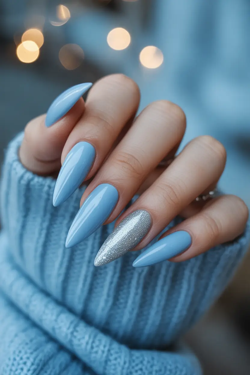 short-almond-nails-designs-winter-blue-Blue-Cashmere-Calm