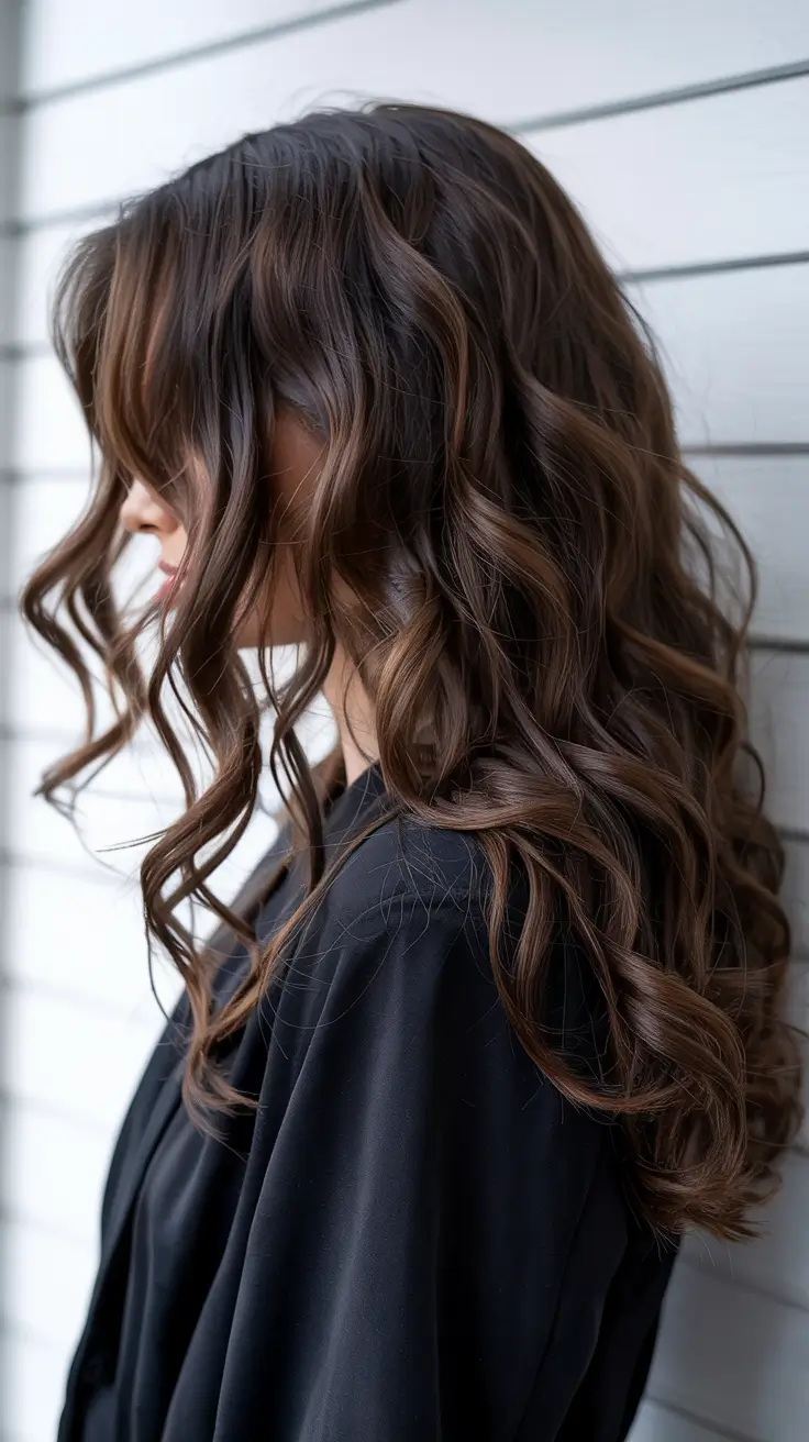 brown hair colors 2026 Rich Espresso Waves