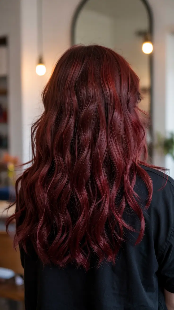 auburn hair color 2026 Deep Ruby Flow