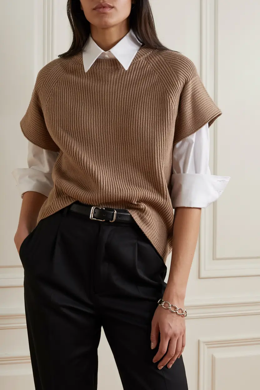 business casual outfits for women Warm Neutrals Meet Sharp Lines