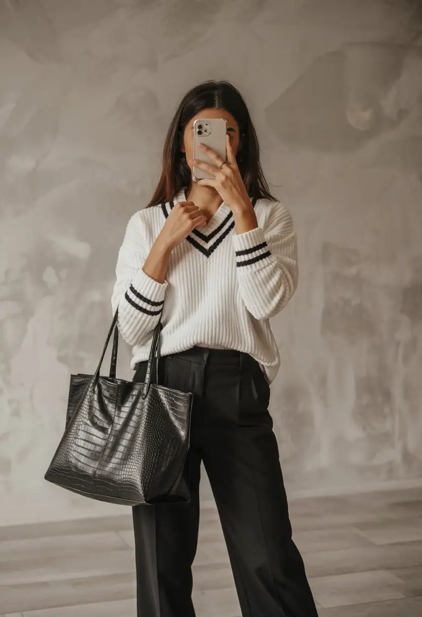 business casual outfits for women Effortless Elegance in Monochrome