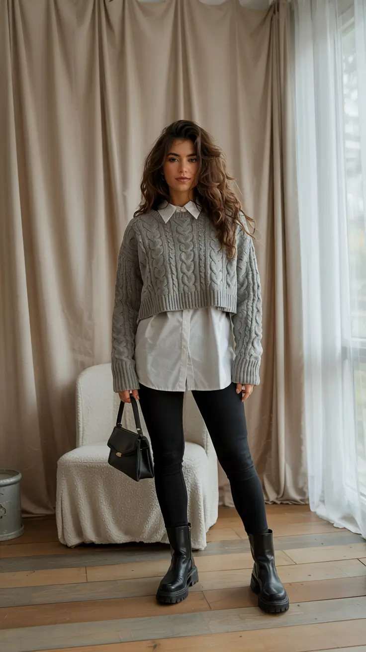 casual outfits winter Cozy Layers with a Modern Edge