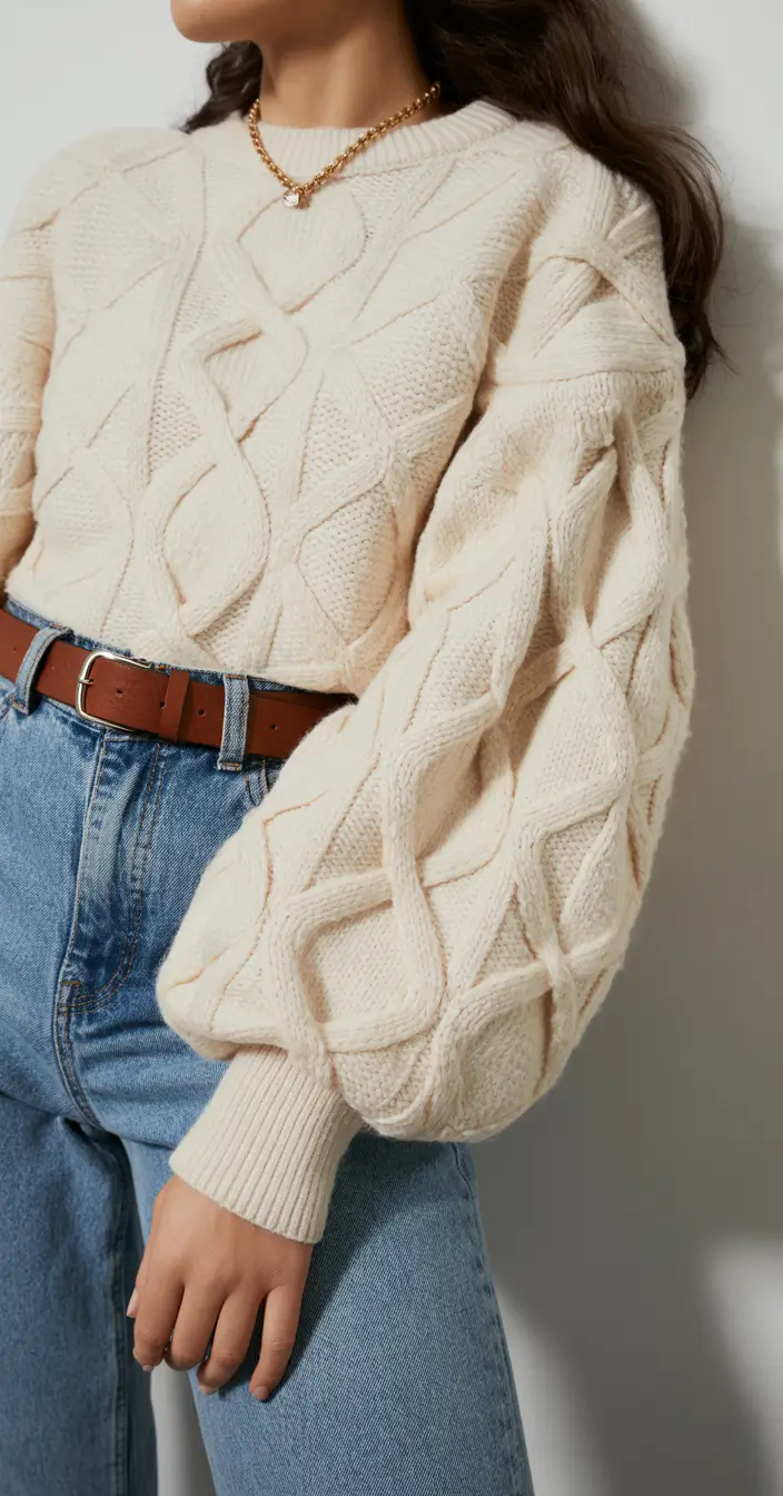 jeans outfits fall Chunky Texture