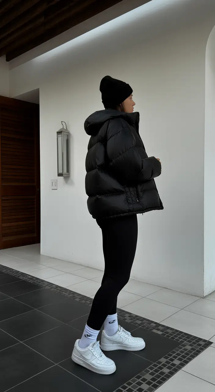 legging outfits for fall Urban Cool in All Black