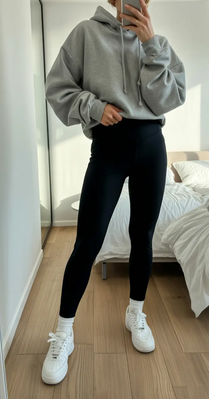 legging outfits casual Laid-Back Streetwear Mood