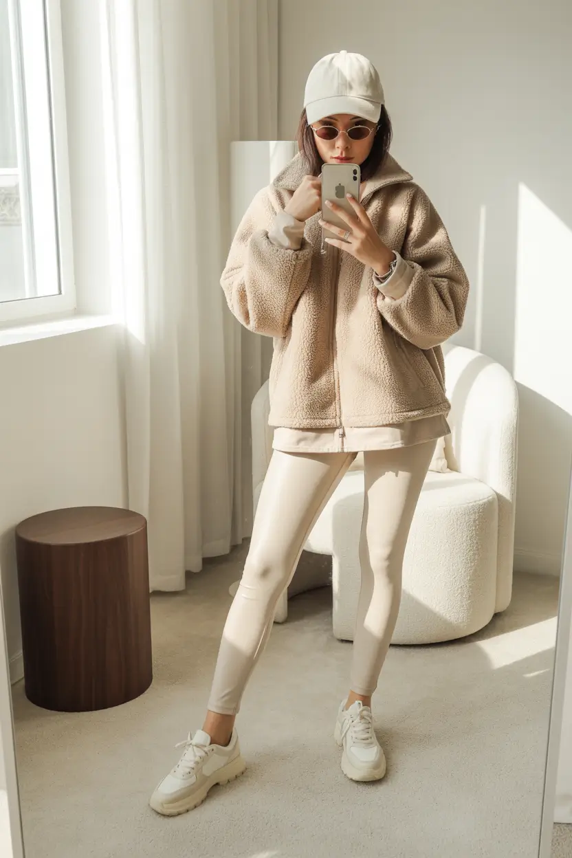legging outfits for fall Creamy Neutrals for Cozy Days