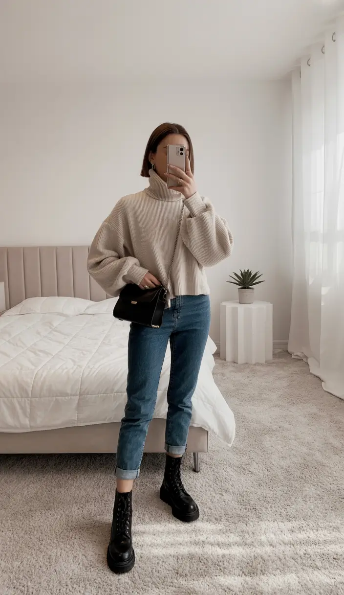 outfits ideas for women Soft Neutrals and Street Elegance