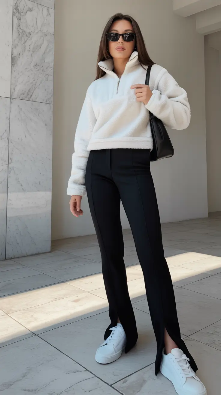 outfits ideas for winter Monochrome Confidence