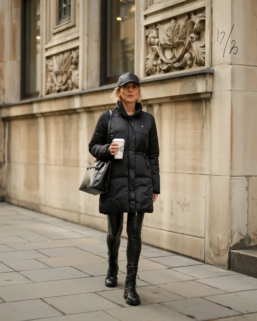 Best outfits for women over 40 in 2026 All-Black Winter Sleekness With Urban Energy