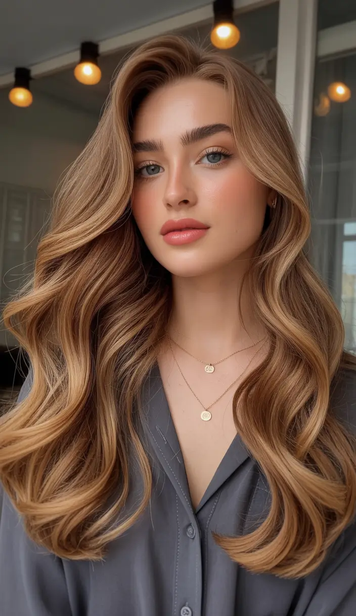 blonde hair color 2026 Golden Honey Waves