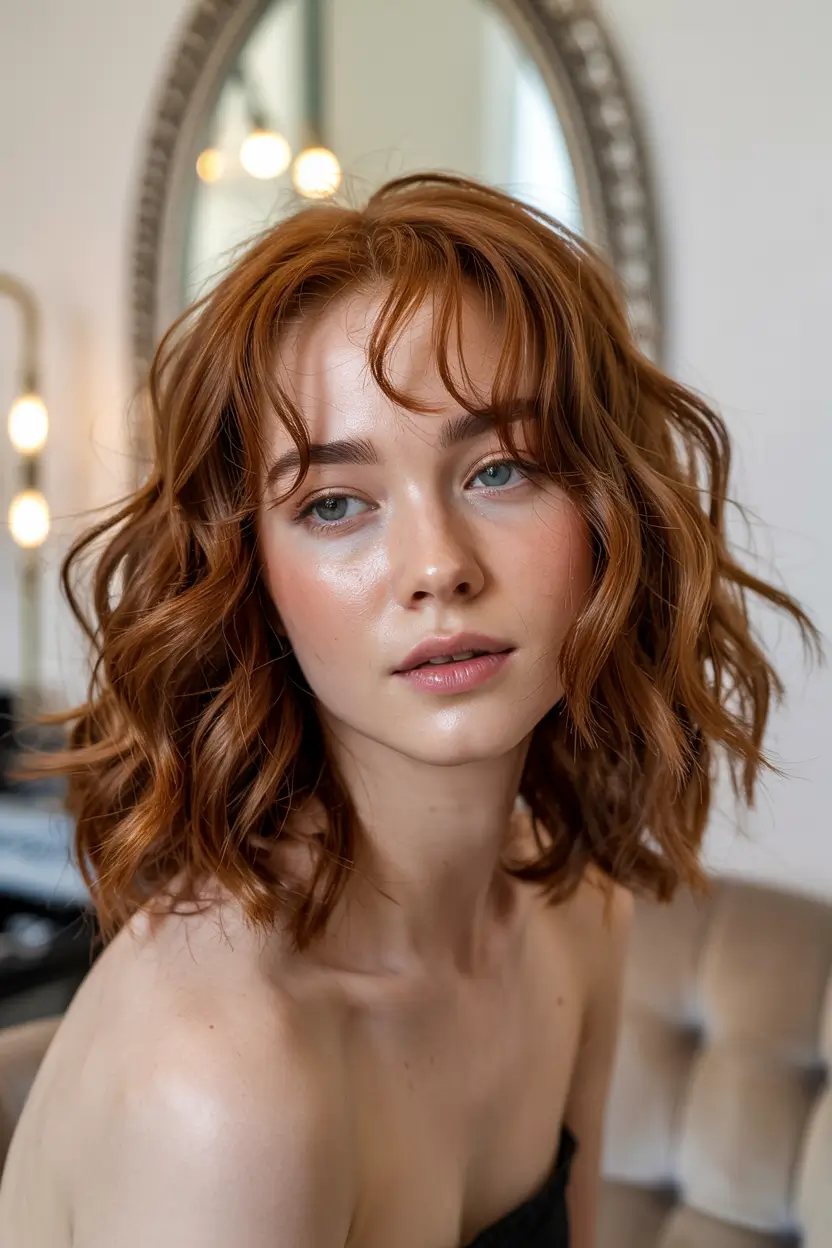 bob haircuts 2026 Copper Muse Bob With Bangs