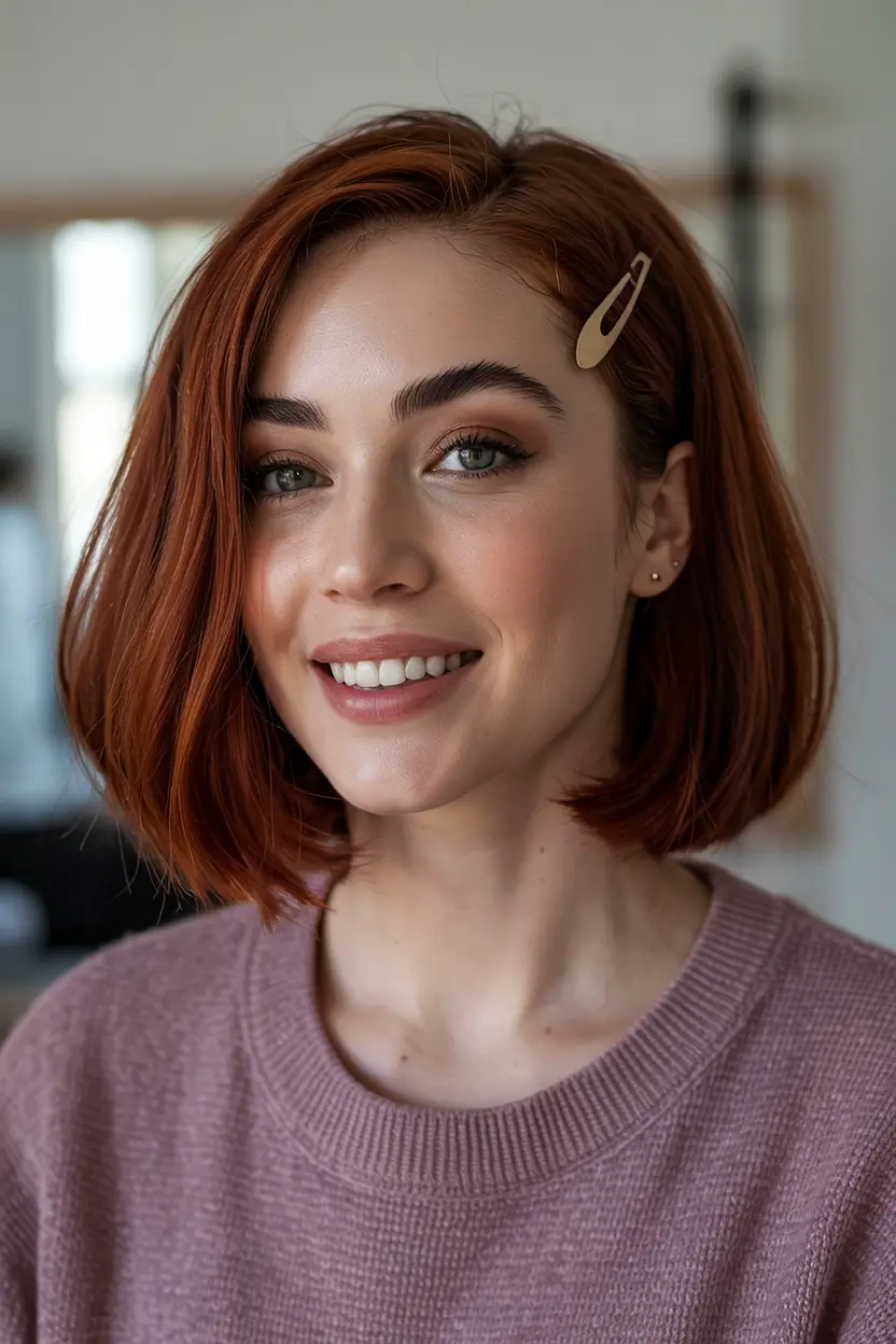 bob haircuts 2026 Chic Copper Bob