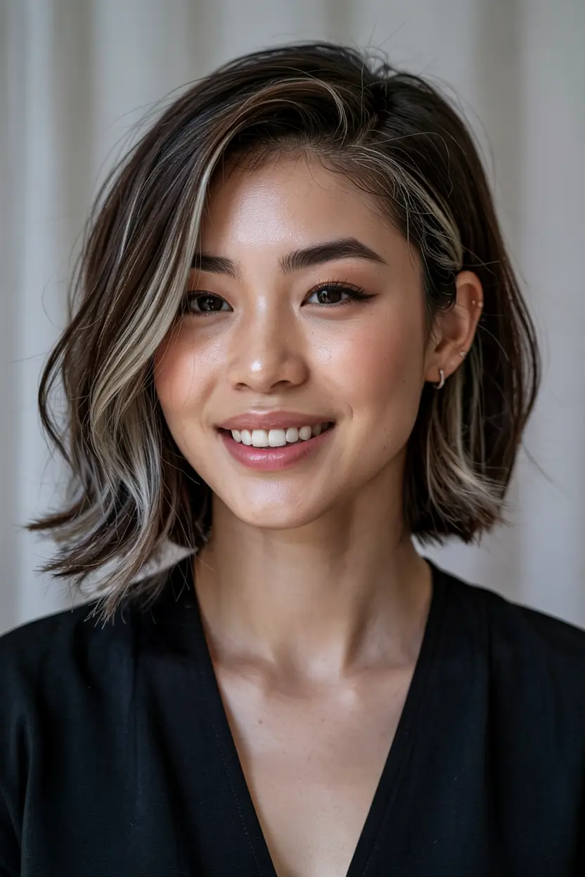 bob haircuts 2026 Modern Contrast Bob