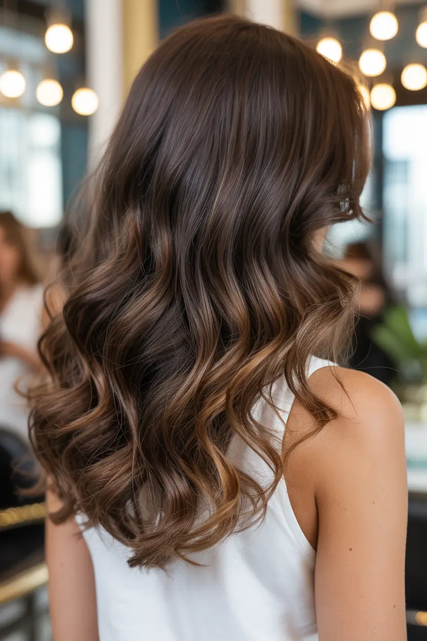 brunette hair color 2026 Soft Caramel Glow