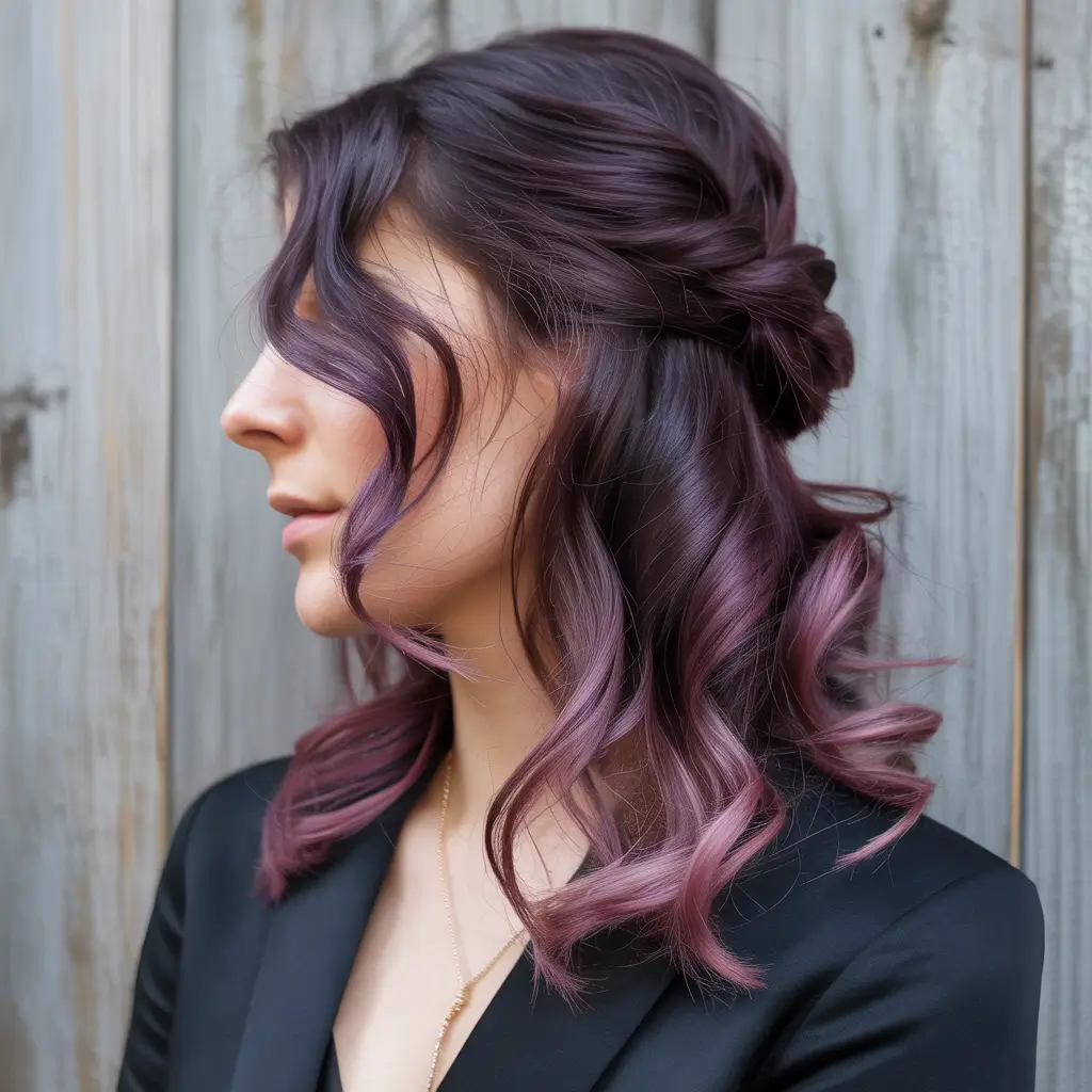 brunette hair color 2026 Plum Velvet Brunette
