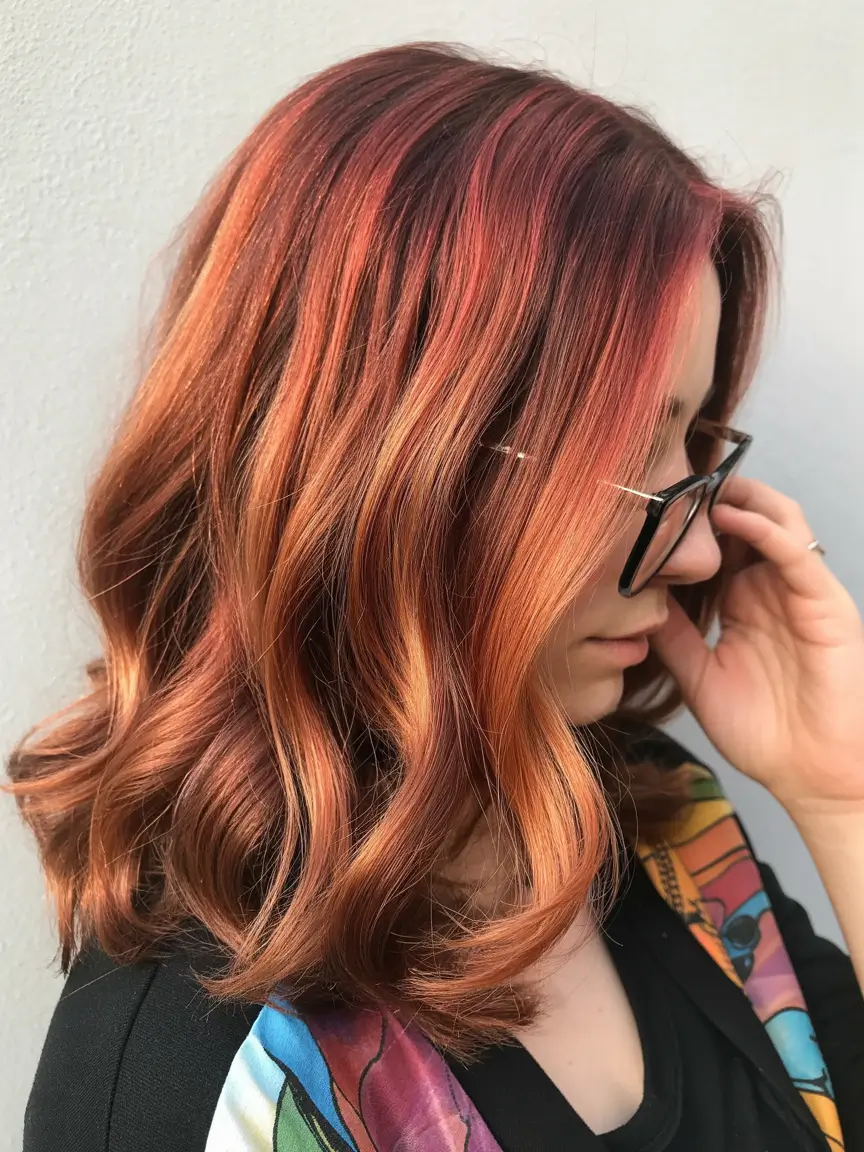 calico hair color 2026 Copper Glow Calico Blend