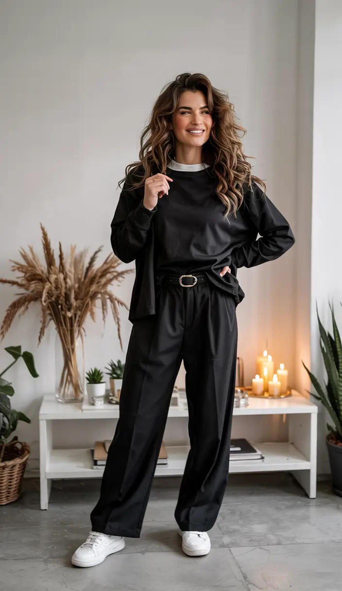 capsule wardrobe outfits 2026 Relaxed Monochrome Comfort With a Soft Edge