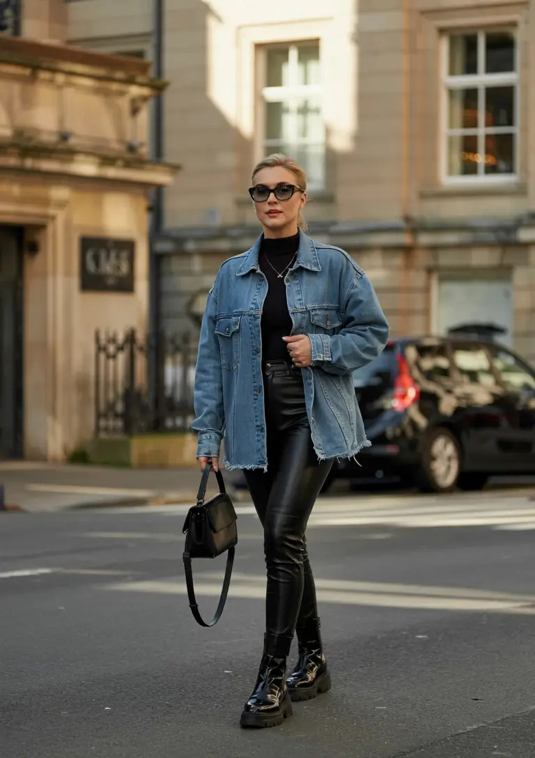 capsule wardrobe outfits 2026 Soft Layers With an Edgy Twist