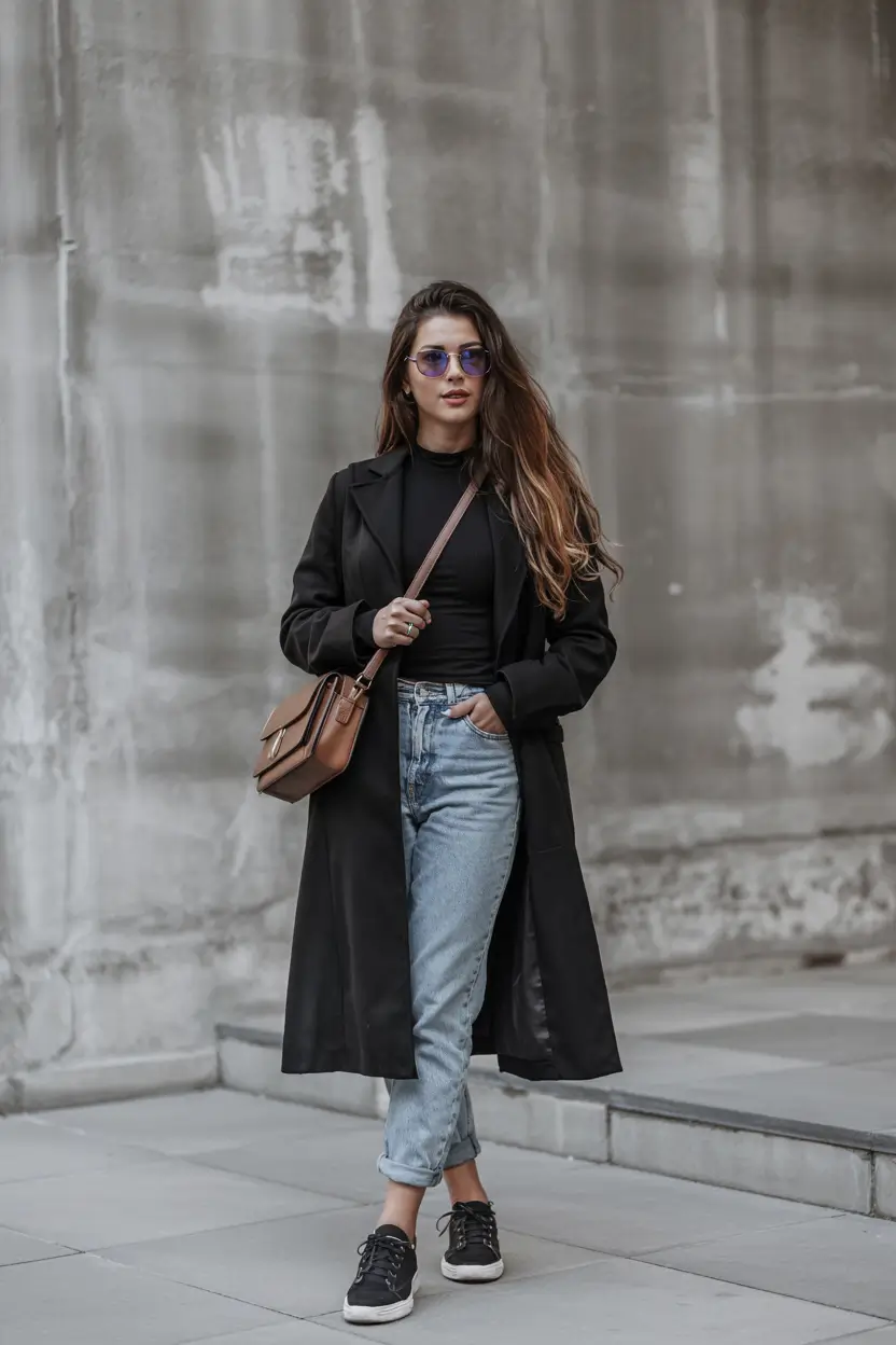 capsule wardrobe outfits 2026 Urban Black Layers With Parisian Energy