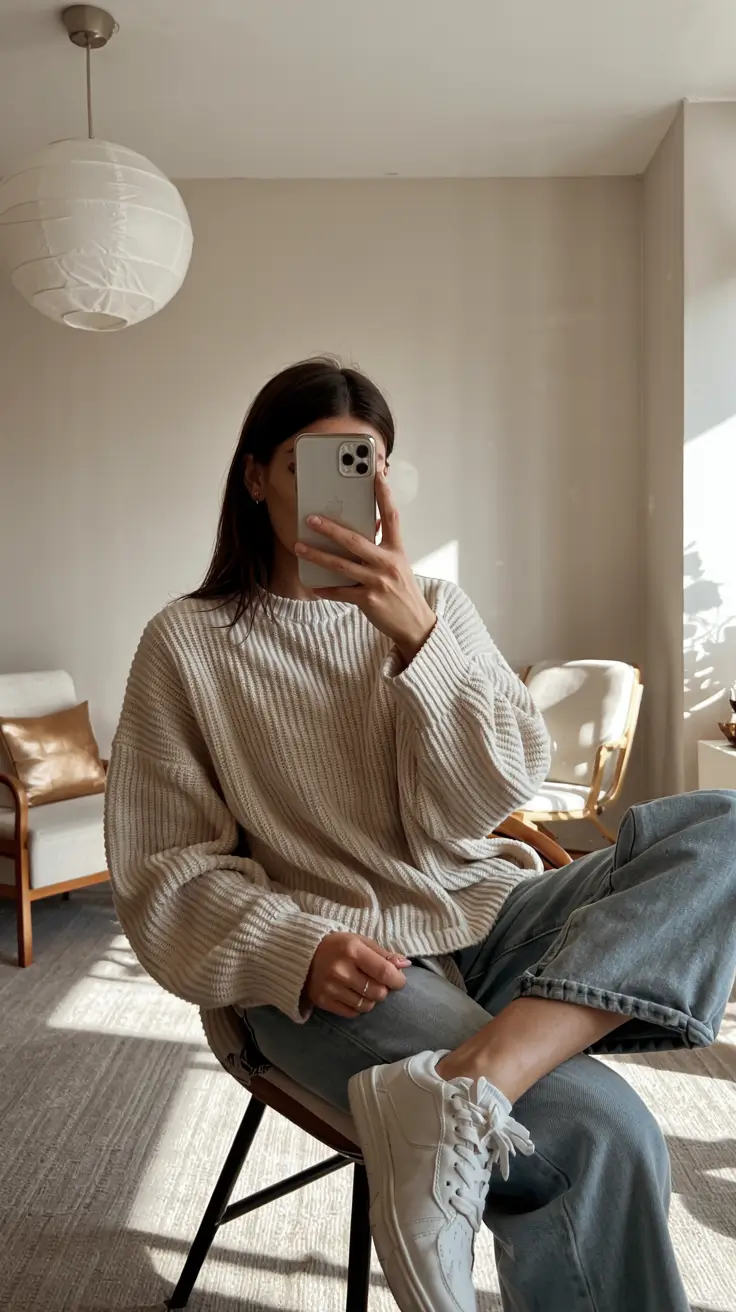 capsule wardrobe outfits 2026 Weekend Neutrals for Soft Winter Days