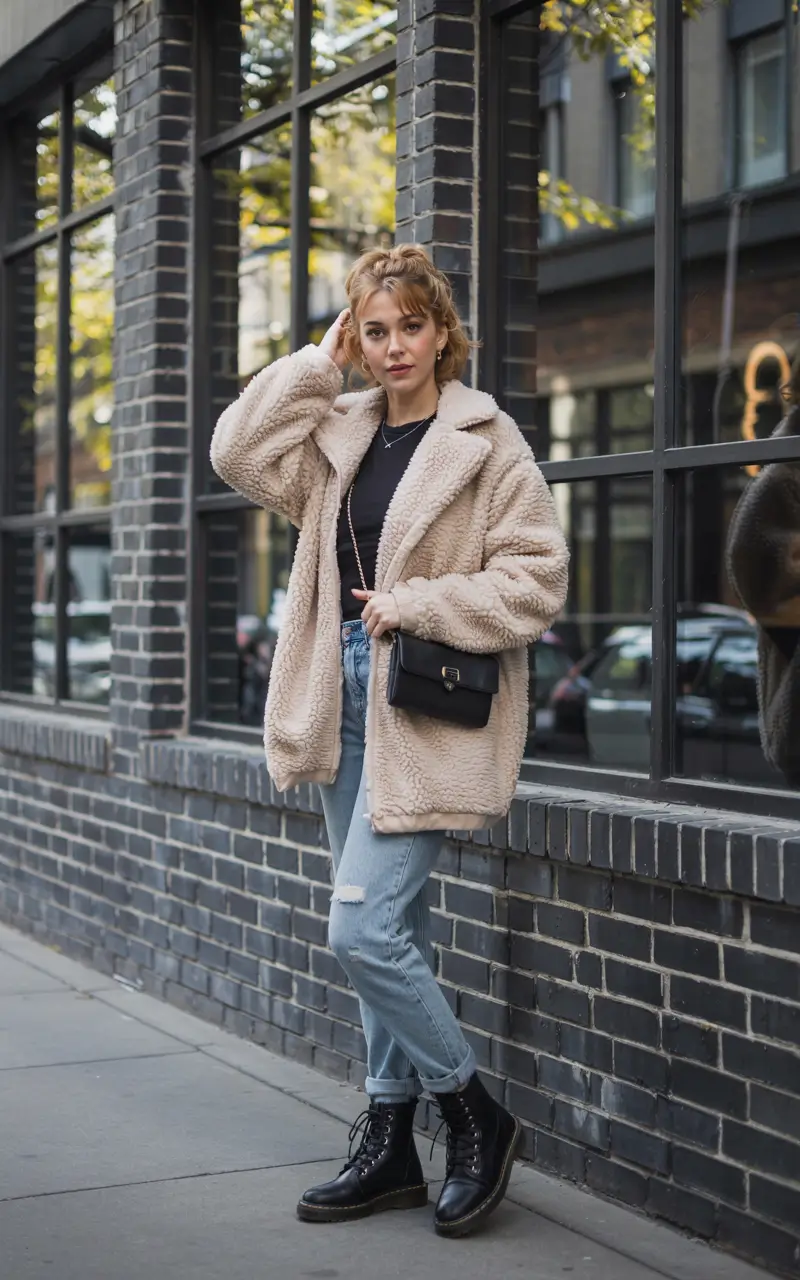 capsule wardrobe outfits 2026 Teddy Warmth With Streetwear Ease