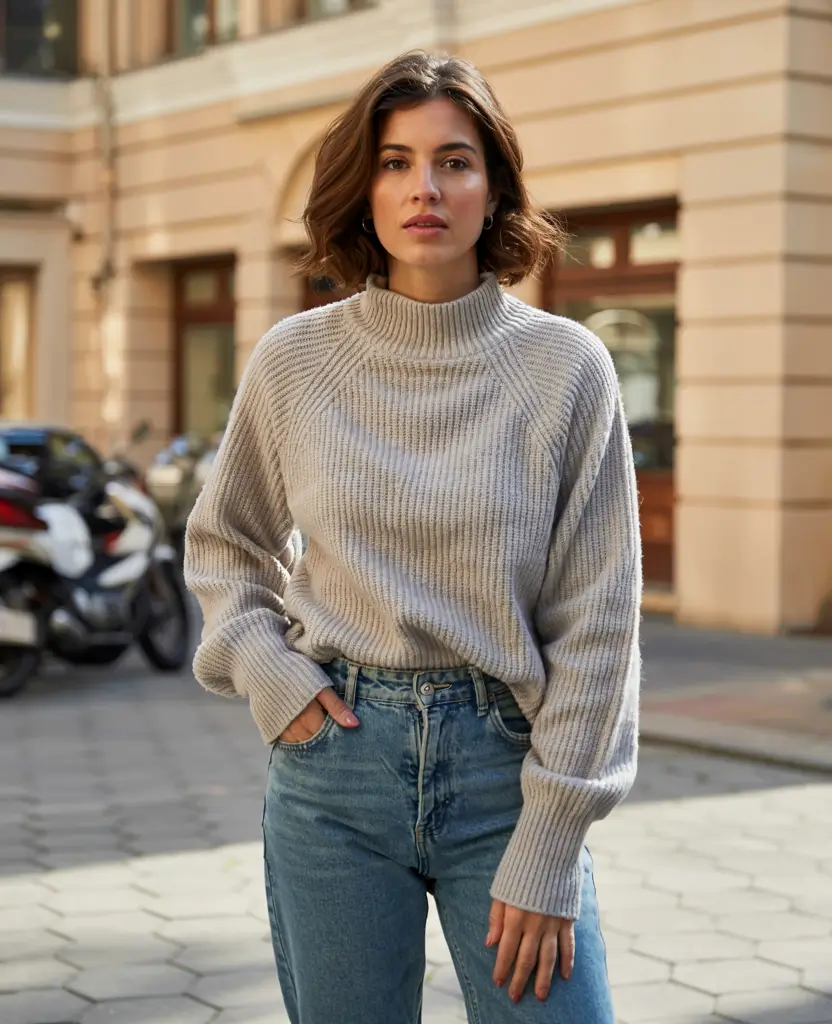 capsule wardrobe outfits 2026 Classic Denim and Knitwear for a Timeless 2026
