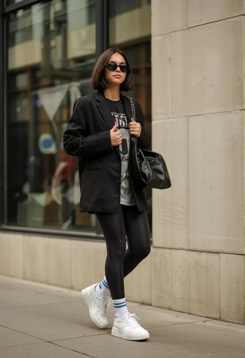capsule wardrobe outfits 2026 Athleisure Minimalism for On-the-Go Days