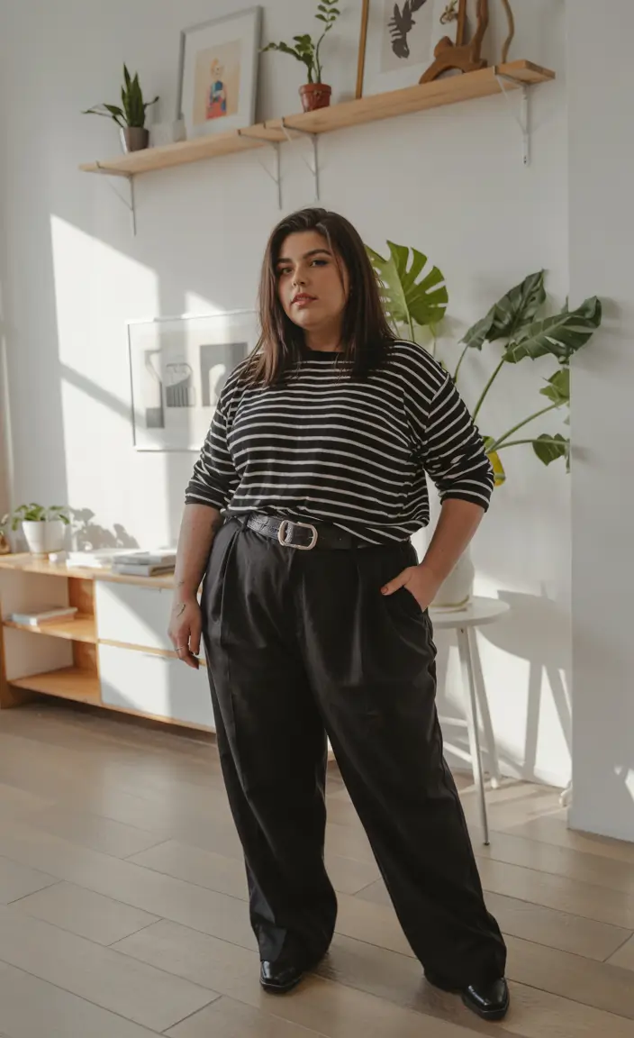 plus size outfits for women Effortless Monochrome Power