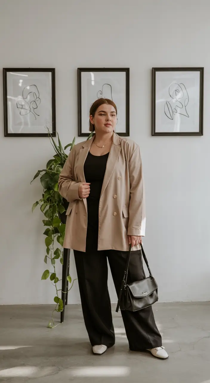 plus size outfits autumn Effortless Elegance