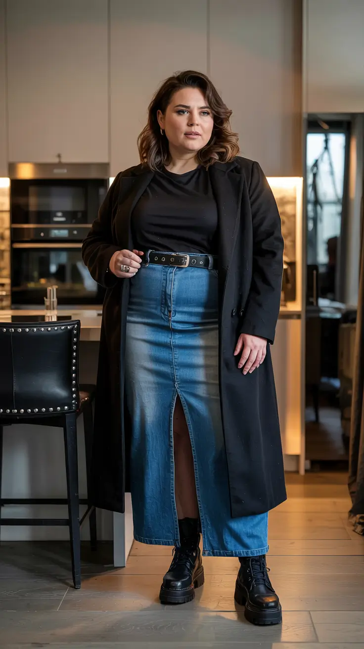 plus size outfits autumn 2026 Urban Denim Sophistication