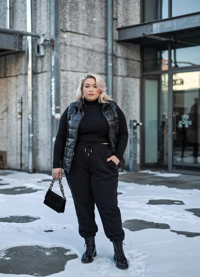 plus size outfits winter All Black All Power