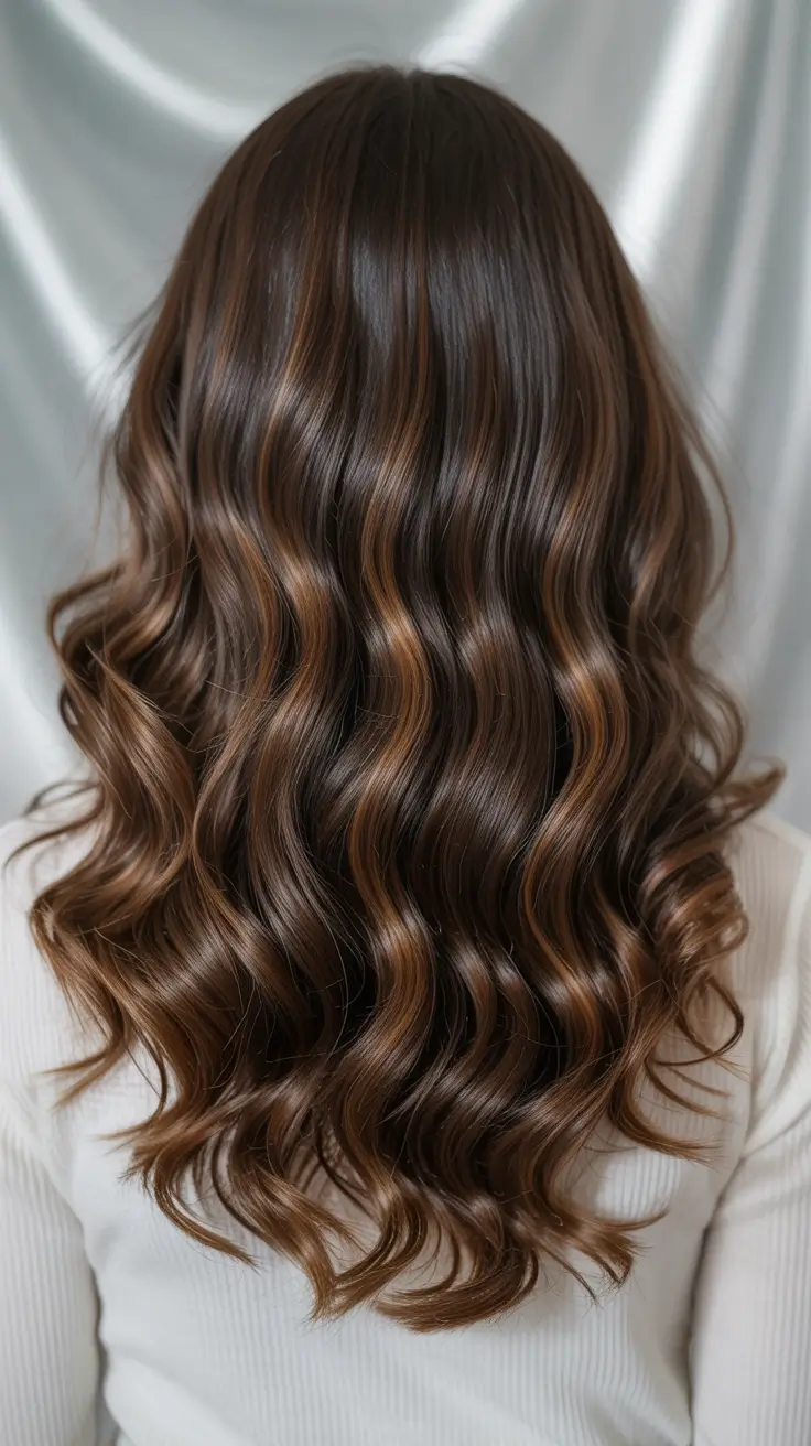 chocolate brown hair color 2026 Molten Mocha Waves