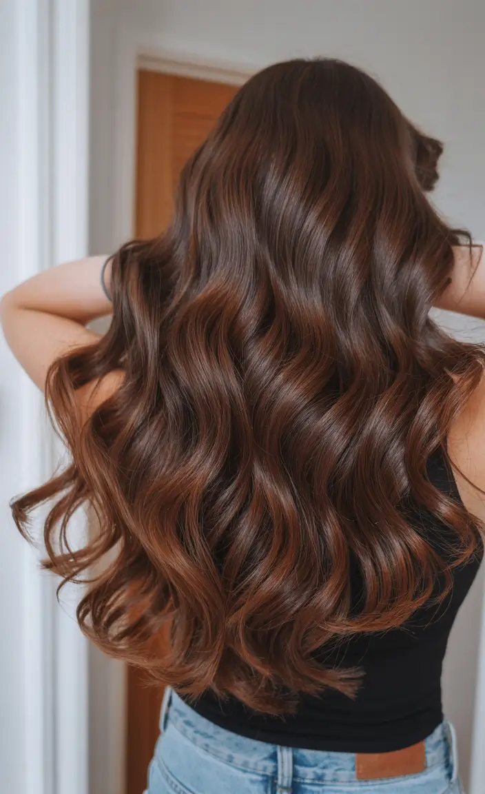 chocolate brown hair color 2026 Warm Mocha Gloss