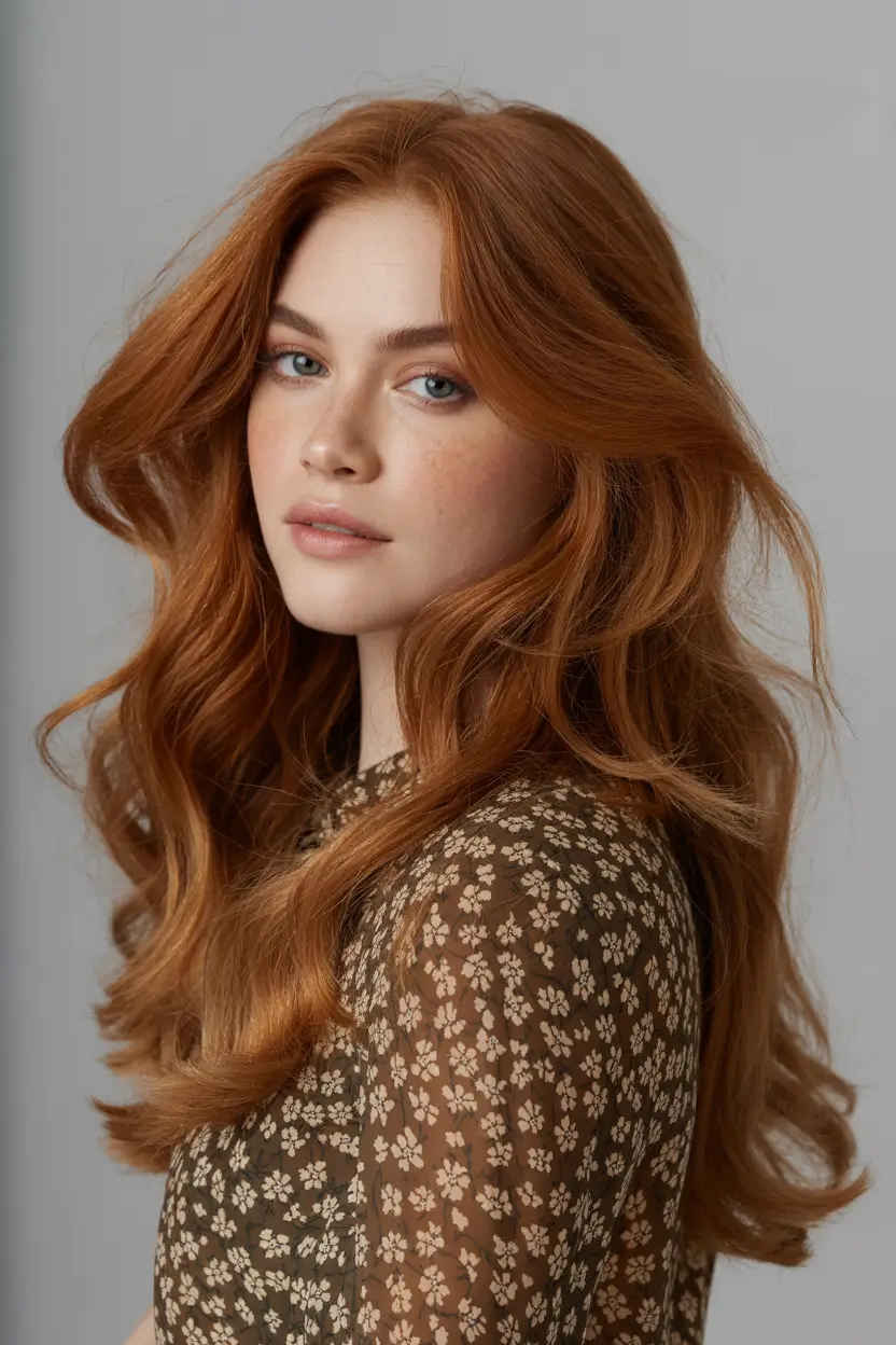 chocolate brown hair color 2026 Soft Auburn Glow