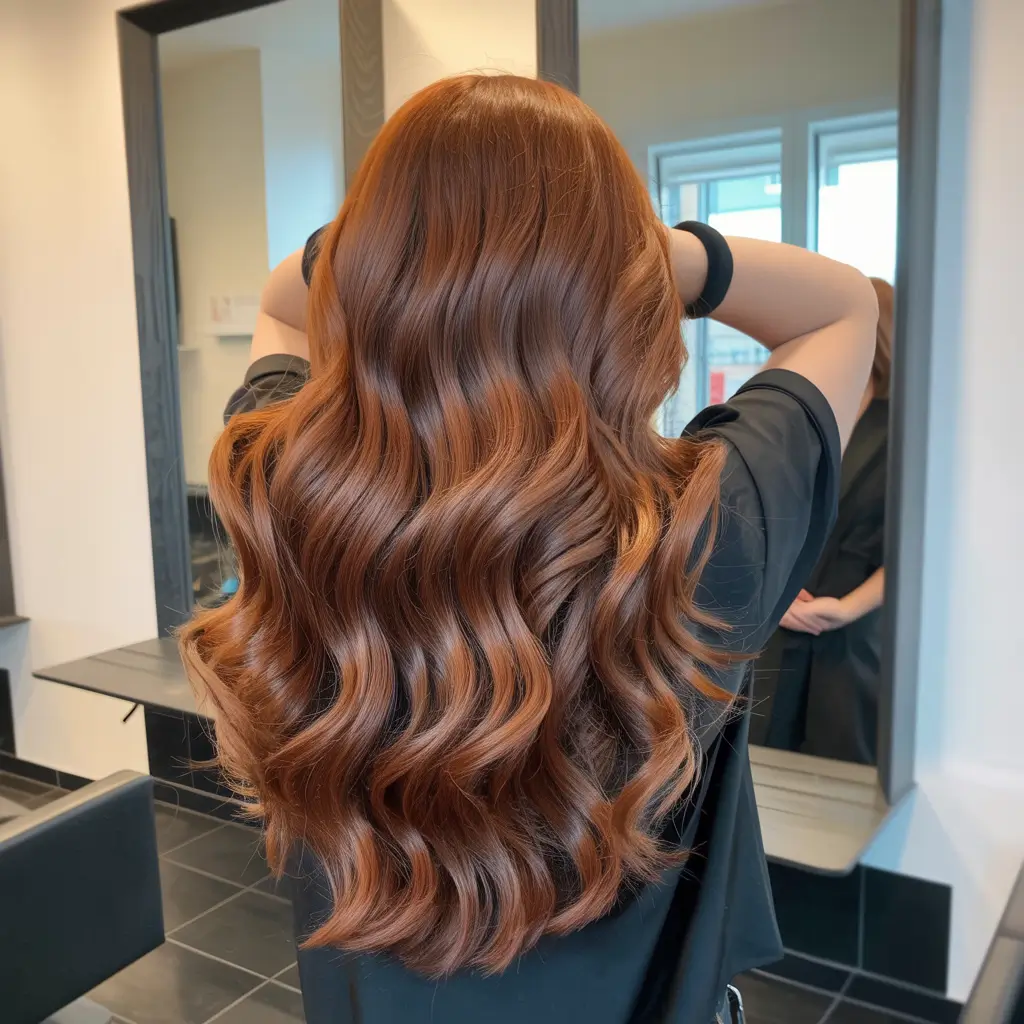 chocolate brown hair color 2026 Velvety Waves of Rich Chocolate Brown