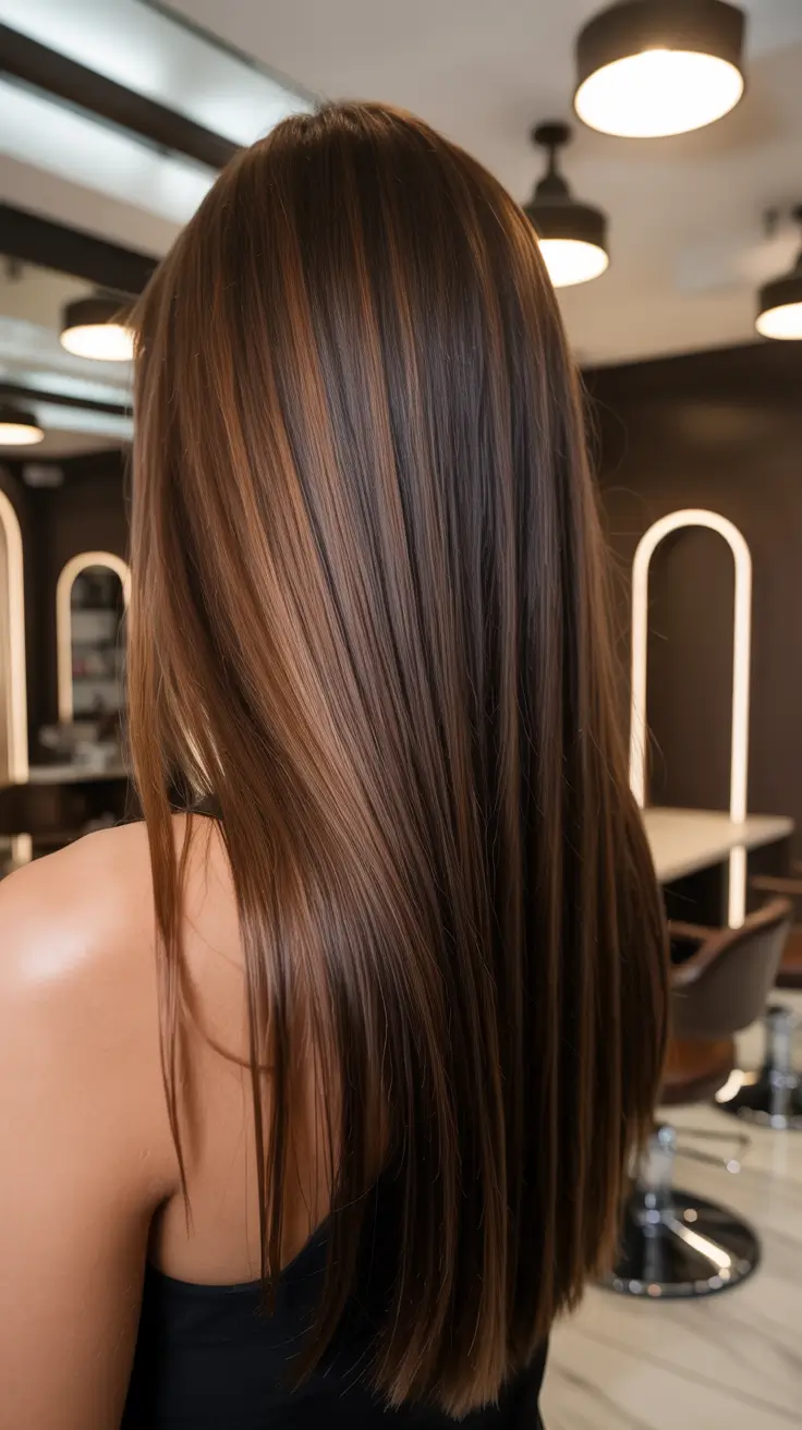 chocolate brown hair color 2026 Sleek Mocha Layers for the Modern Minimalist