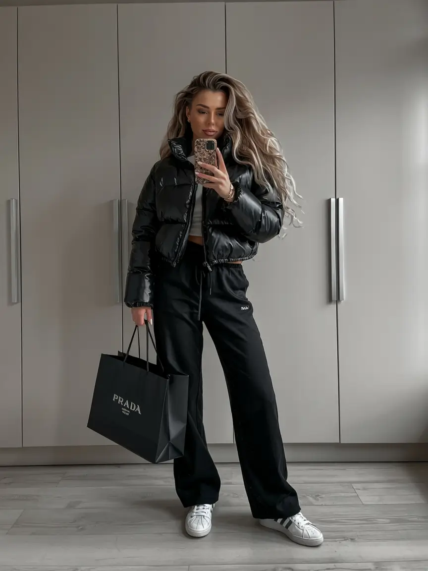 comfy outfits for women Monochrome Street Glam