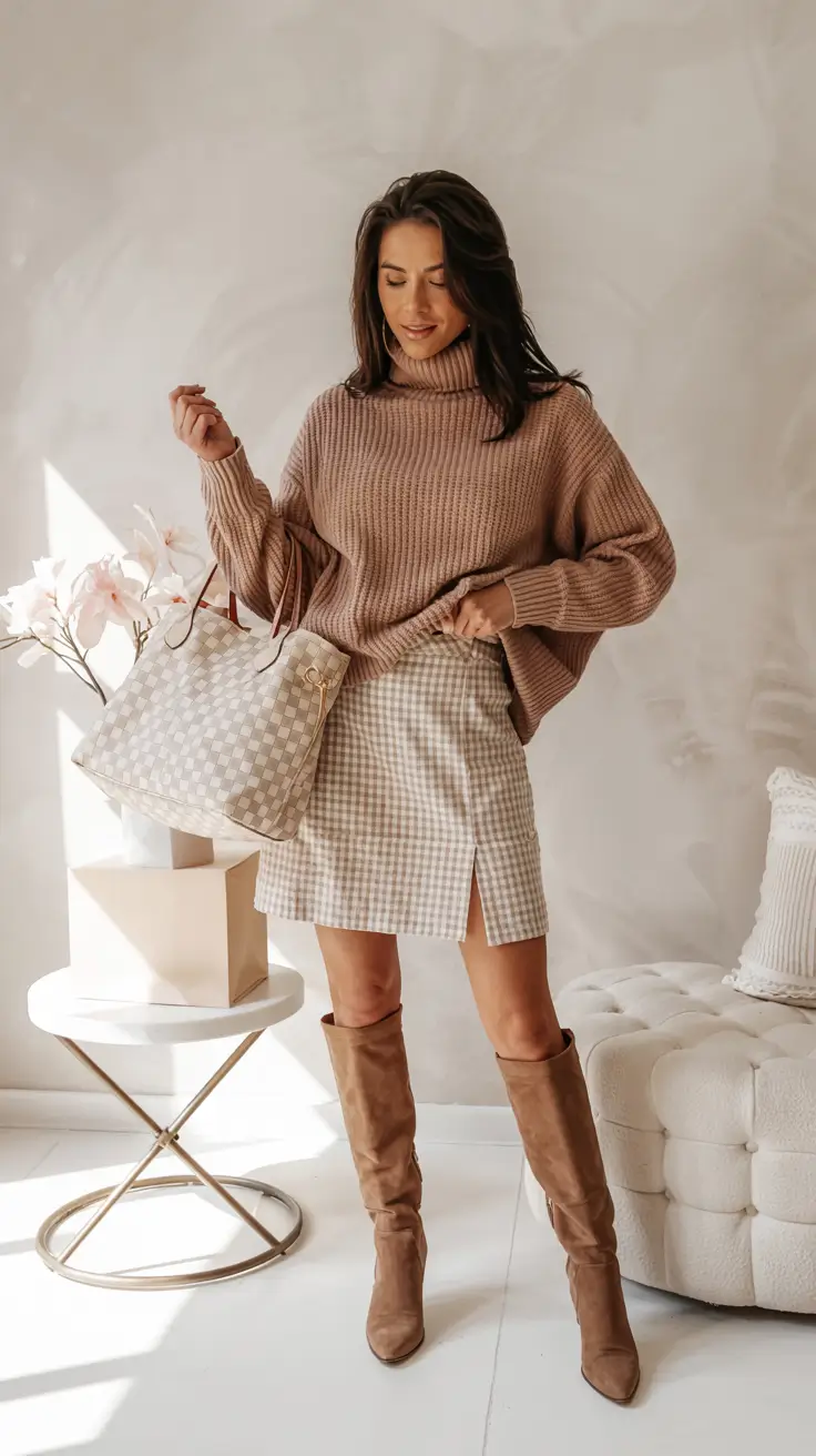 cute outfits aesthetic Beige & Blush Elegance