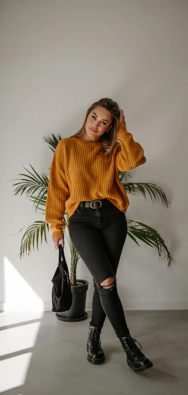 cute outfits with jeans Golden Knit and Everyday Confidence
