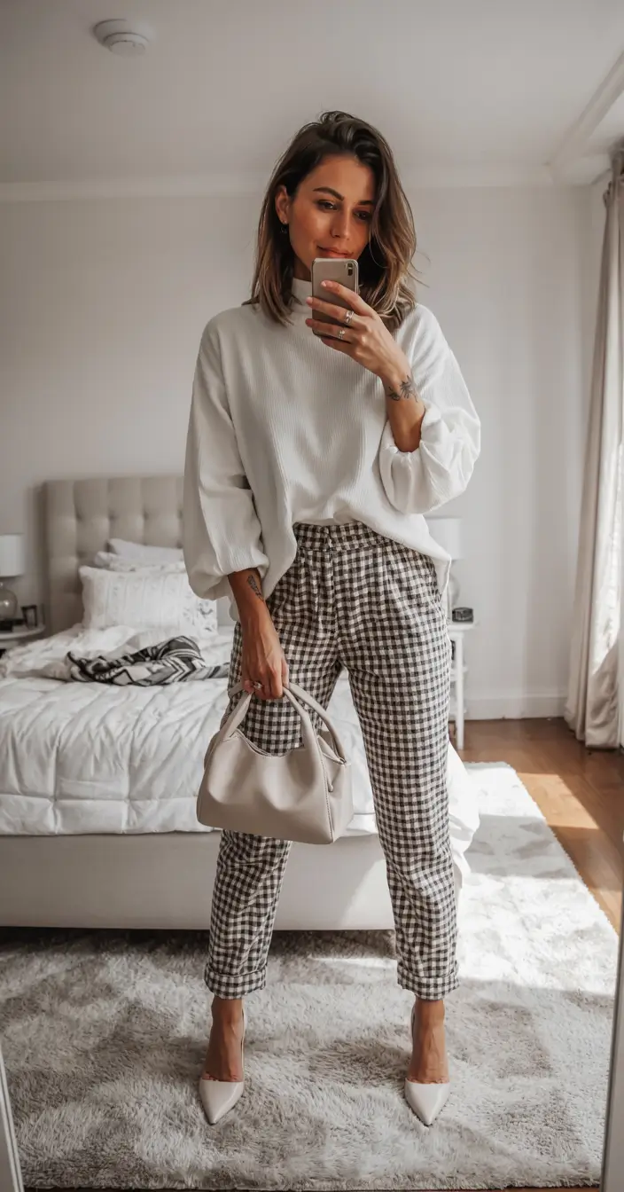 Cute everyday outfits 2026 Soft Gingham for Slow, Pretty Mornings
