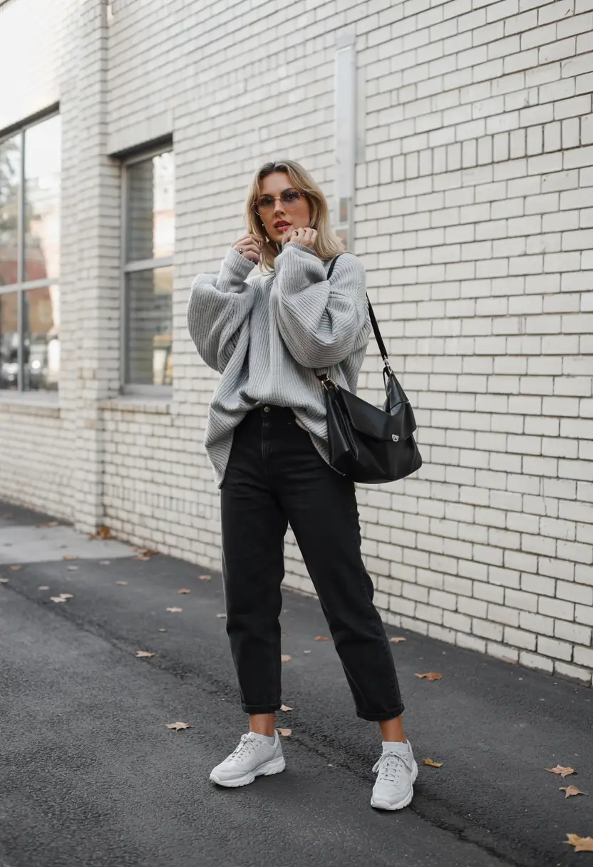 every day outfits 2026 Soft Knit Volume for Casual Winter Effortlessness