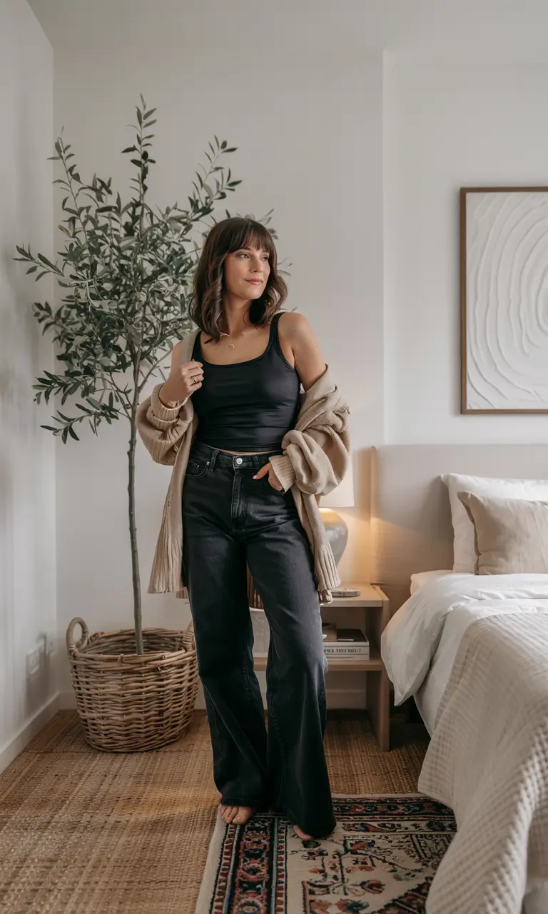 outfits midsize invierno Cozy Textures and Barefoot Confidence