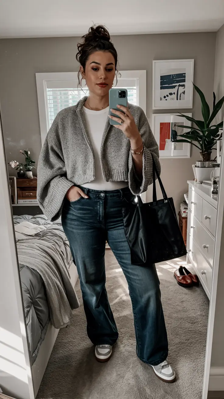 outfits midsize casual Cozy Layers for Thrifted Fall Dreams