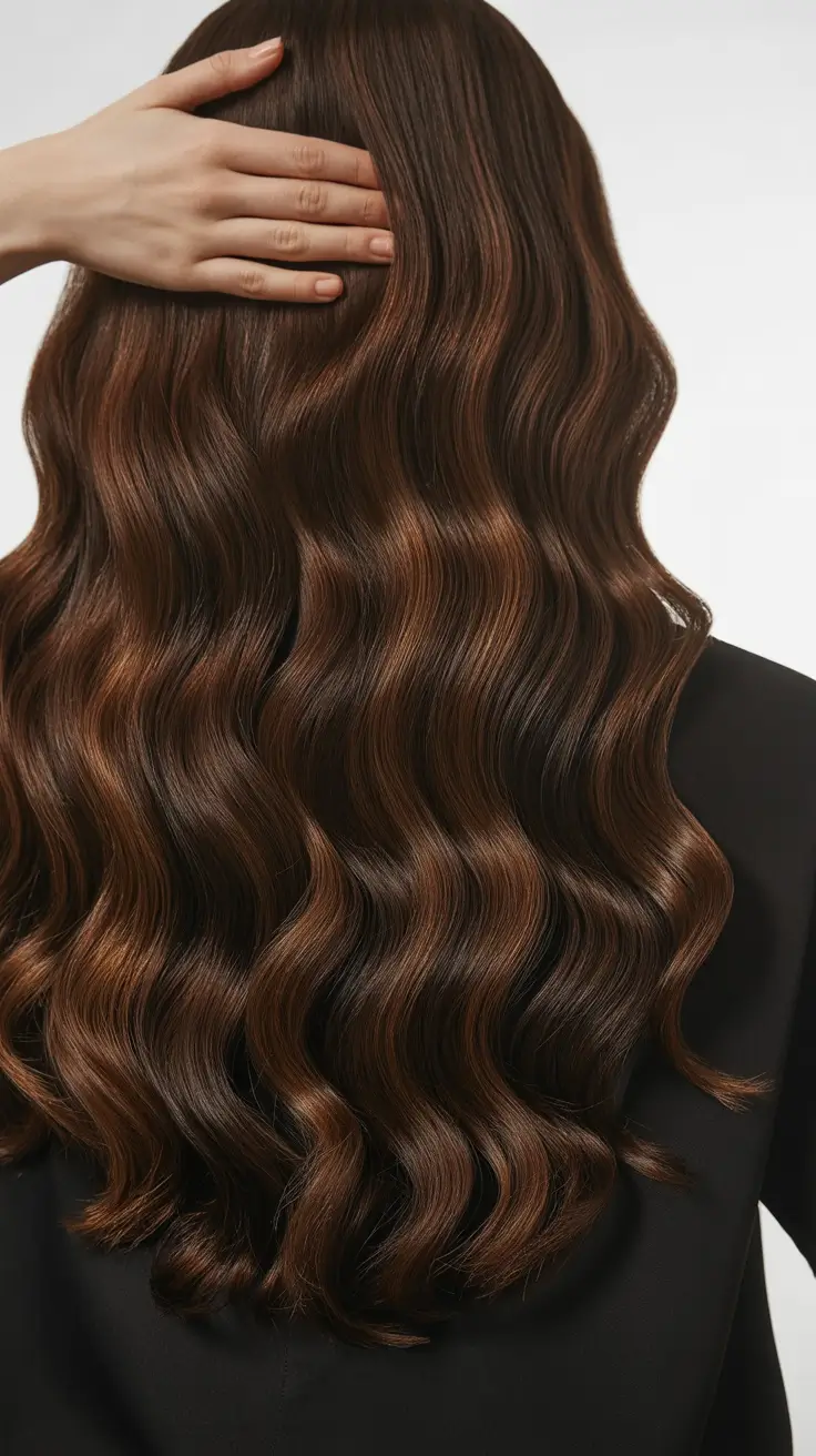 dark brown hair color 2026 Molten Chocolate Waves