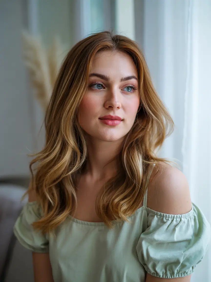 ginger hair color 2026 Soft Honey Ginger Waves